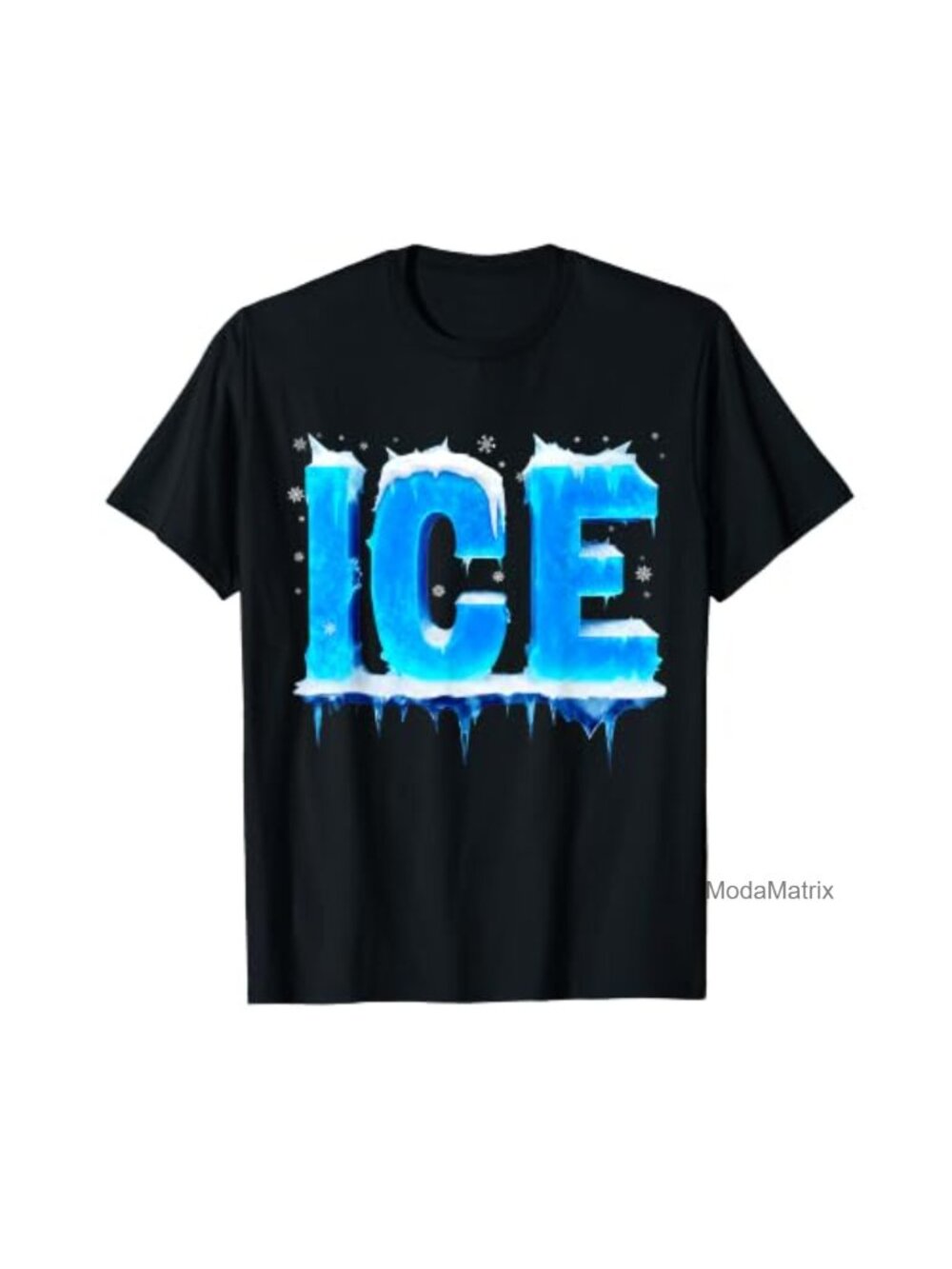 Fire and Ice Costume T-Shirt Classic Fit Letter Print U-Neck Tee